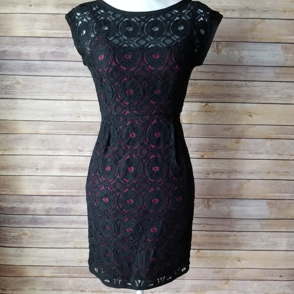 NANETTE LEPORE BLACK LACE DRESS